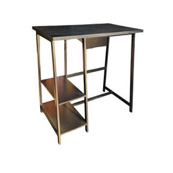 Black tall stand up desk / bar table : 24 deep x 42 L x 42H. 