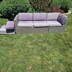Outdoor Furniture Cushions And Wicker Sofa 