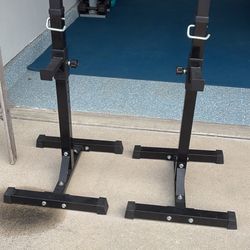 Adjustable Barbell Rack Squat Stand Bench Press Squat Rack (originally $78)