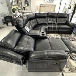 Black Sofa Sectional Recliner 🔥Financing Available 