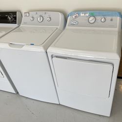 GE Washer Dryer Set NEW White Top Load Electric Perfect Condition With Warranty 😎 Authorized Dealer 