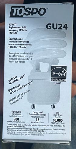 GU24 LIGHT BULB  15x$10 💡 🔥🔥