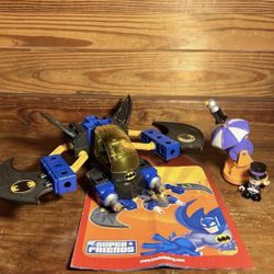 Fisher Price Trio DC Super Friends Building Set Batman Kids Toy T3818 +Penguin