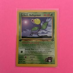 1st edition Erika’s Bellsprout 38/132 Pokemon Card from Gym Challenge Set 