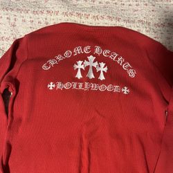 Chrome Hearts Long Sleeve Thermal Henley Shirt