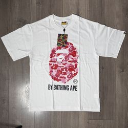 Bape T-Shirt Pink Camo Size M