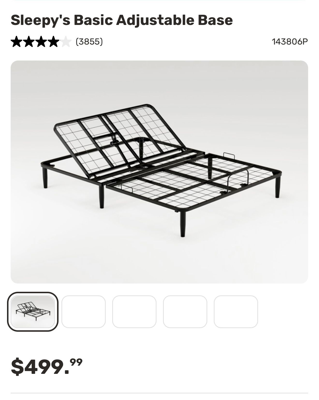 Sleepys Adjustable Base King Bed Frame 