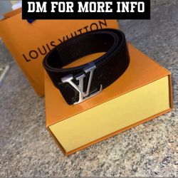 Black And Silver Louis Vuitton Belt Brand New 