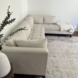 Arhaus Cream (oatmeal ) 2 Piece Couch 