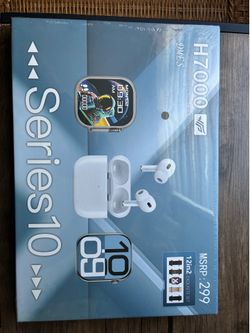 earbuds and watch