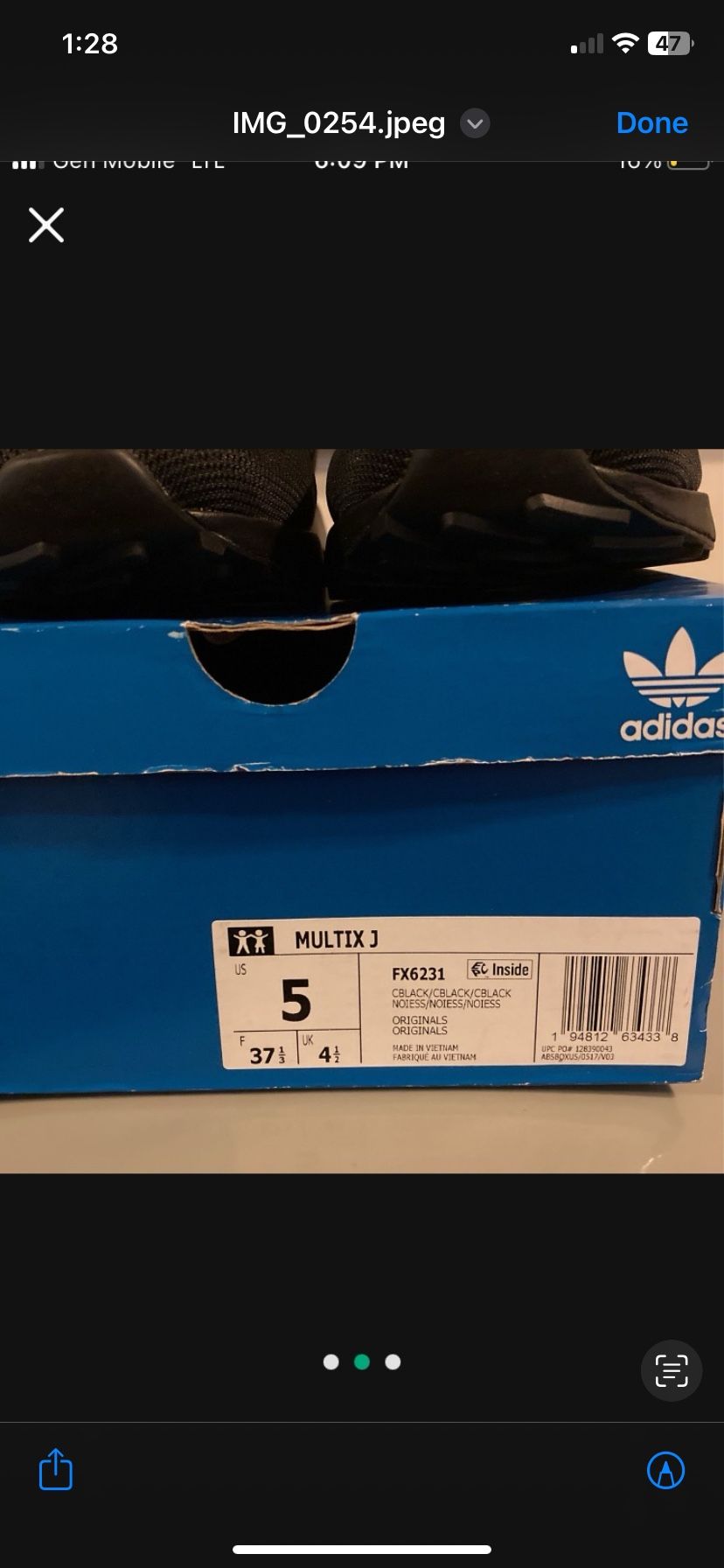 All Black Adidas Size 5y