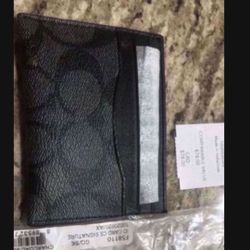 Coach Authentic Slim Id Card Case In Signature Canvas