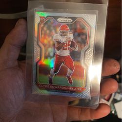 Clyde Edwards-helaire Silver Holo Prizm