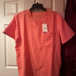 Figs Three Pocket Scrub Top Size Small 