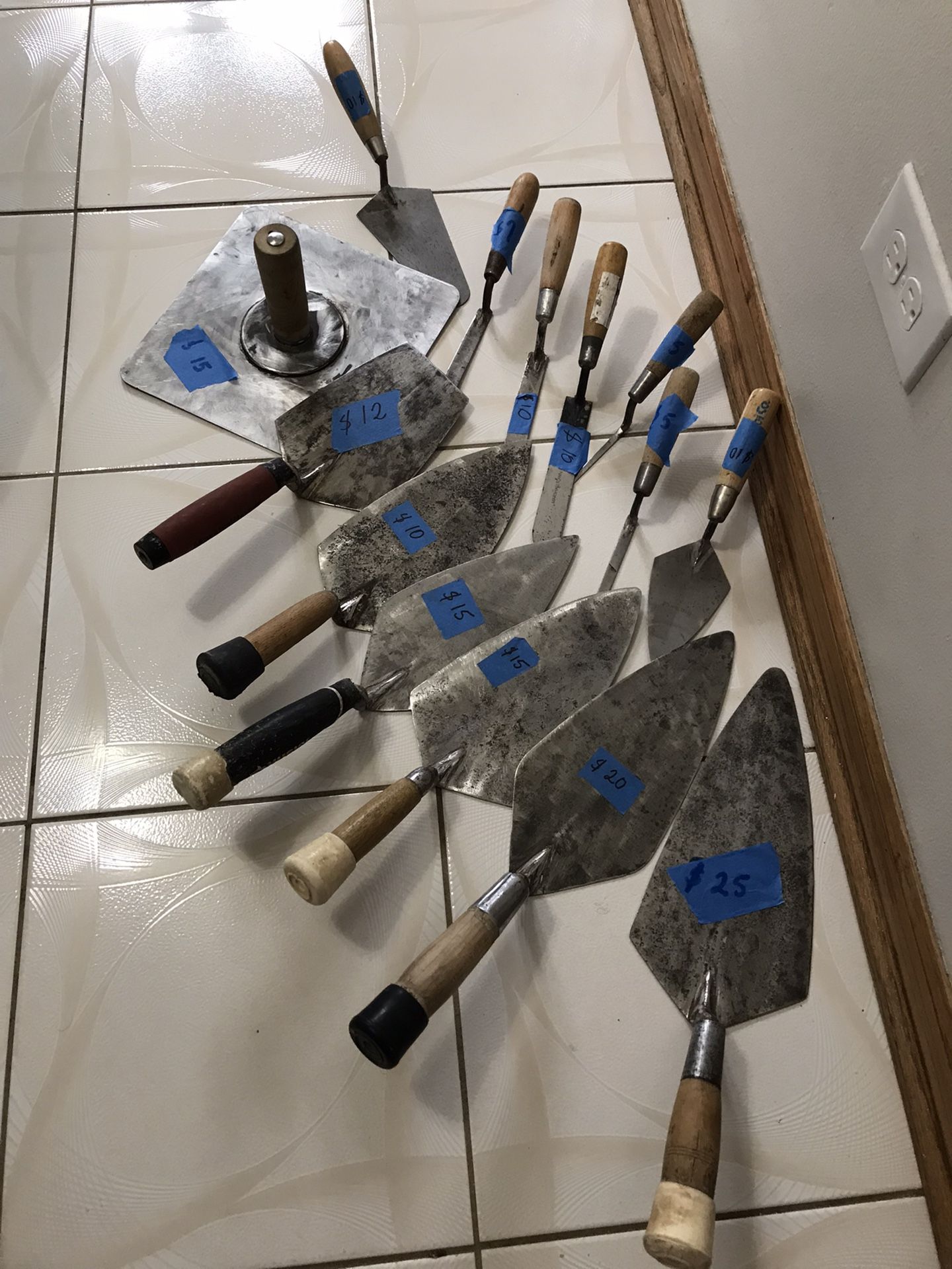 Masonry Tools There is a price on each one