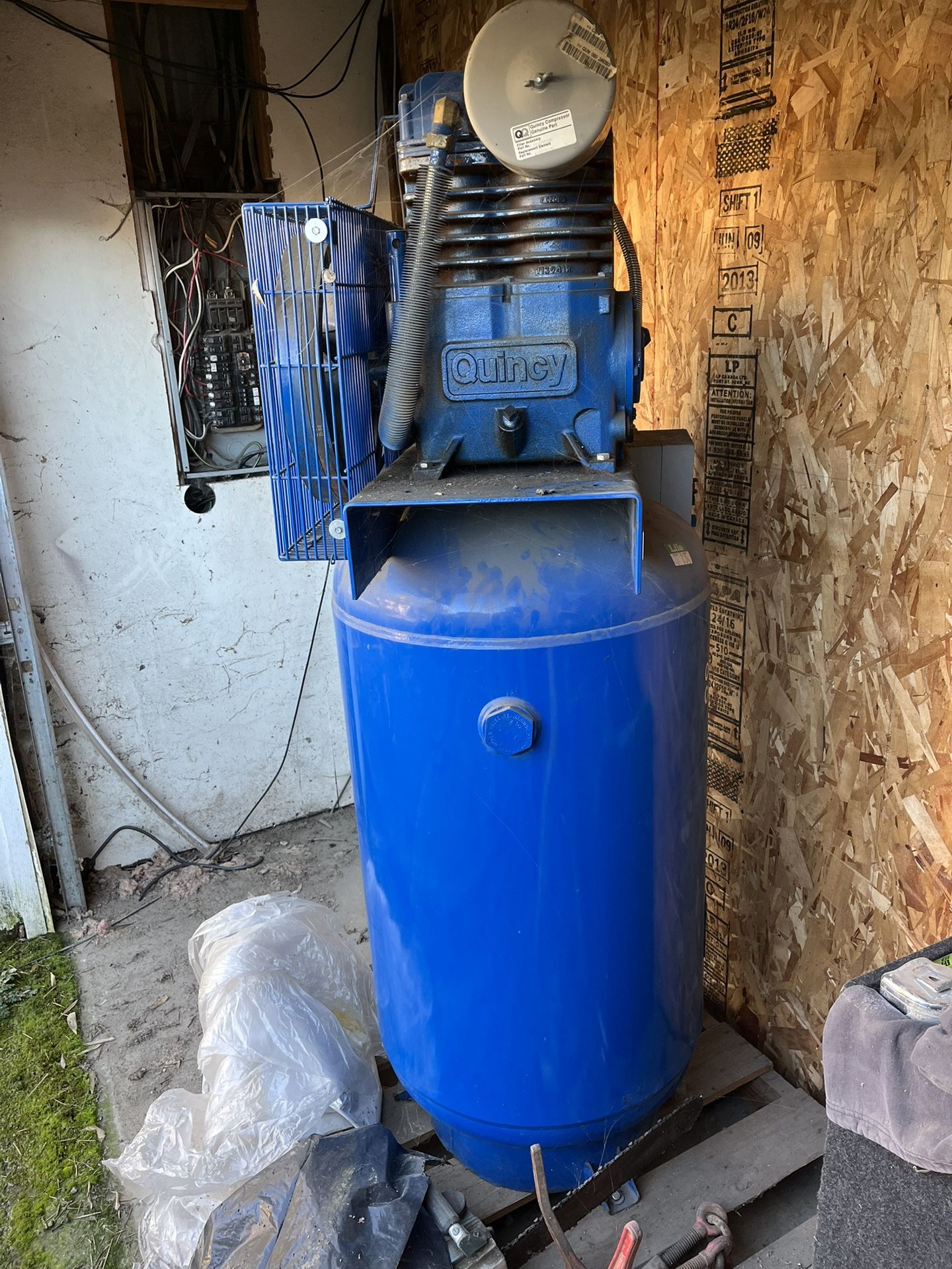 Quincy QT5 compressor - 5hp - 80 gal. - $1,500