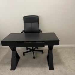 Small Black Wooden Desk 