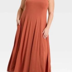 Ava & Viv Backless Rust Dress