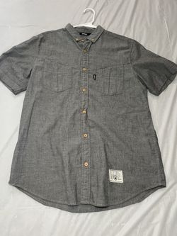 Gray IM KING Button up