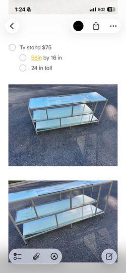 Glass tv stand