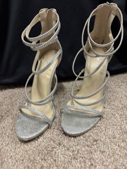 Silver Sparkle Heels 