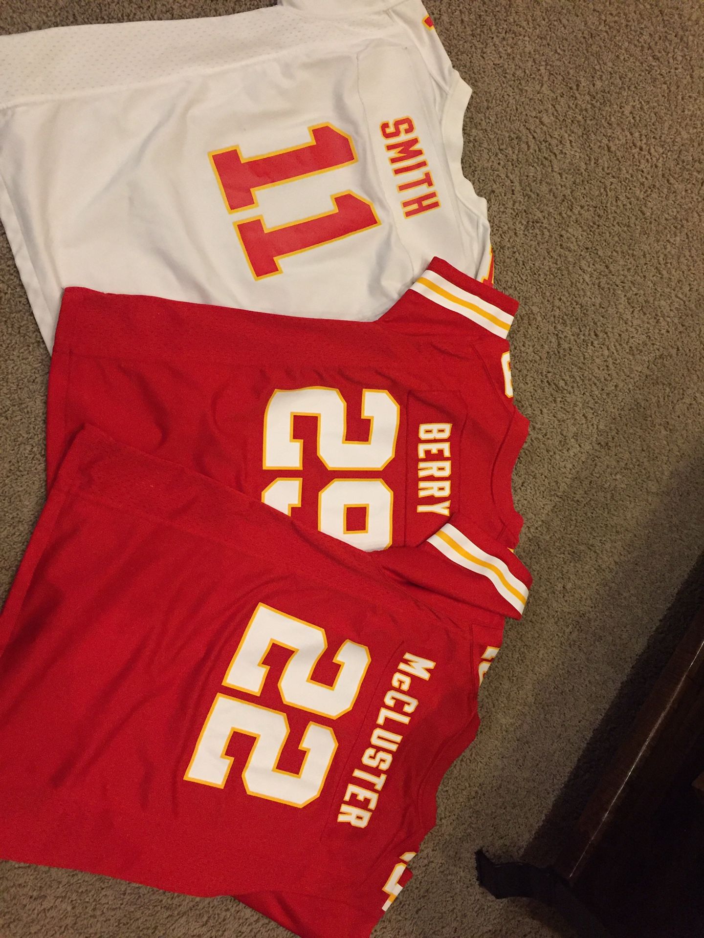 Youth size KC Chiefs jerseys