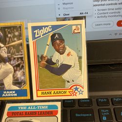 Hank Aaron Baseball Cards W/ Blue Parallel  Thumbnail