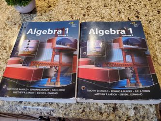 Algebra 1 Workbooks, VOLUME 1 AND 2