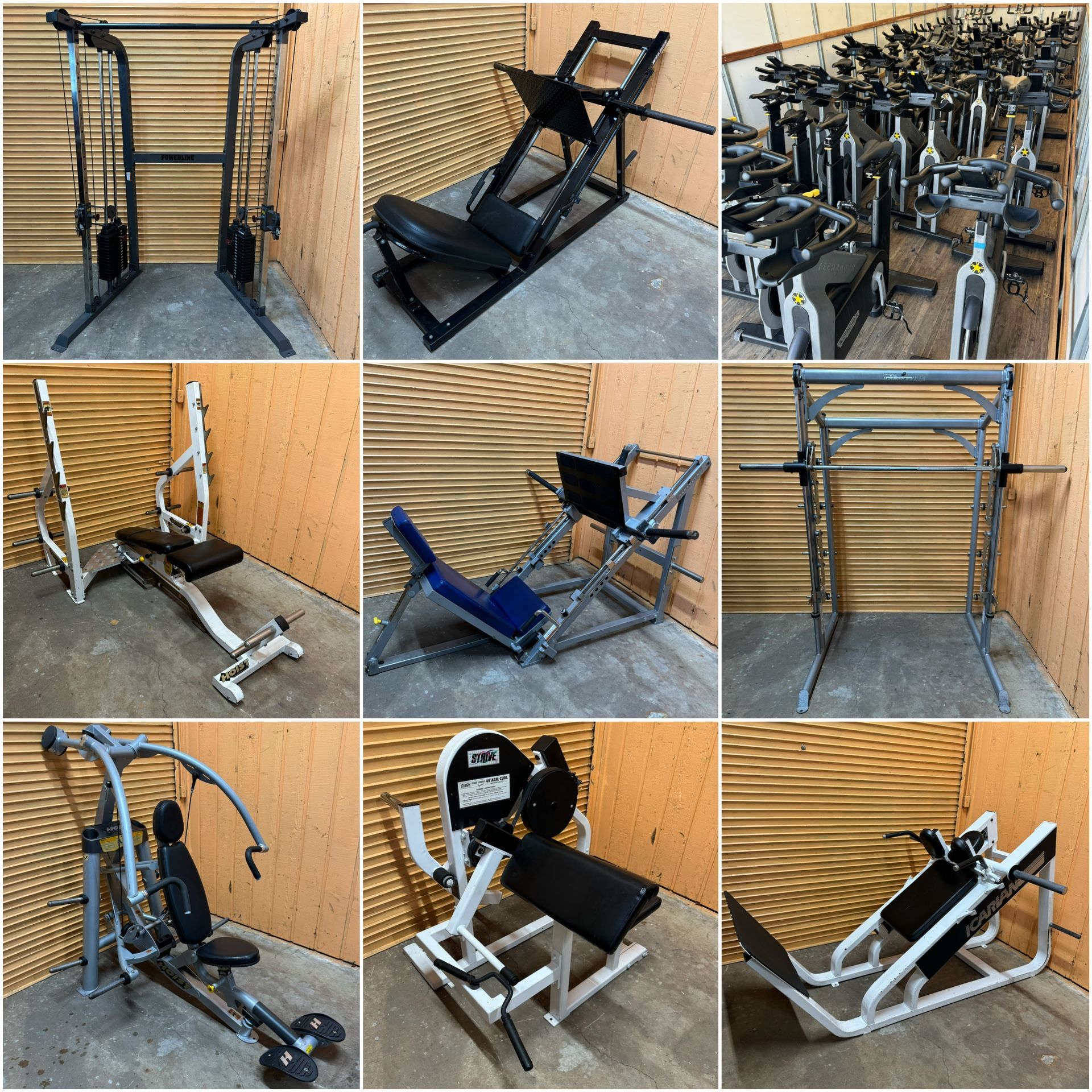 Tons Of Gym Equipment- Squat Rack, Benches, Treadmills, Leg Press, Chest Press, Elliptical, Spin Bikes, Smith, Cybex, Nautilus, Precor Hammer Strength