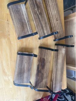 Set of 6 rustic farmhouse wall shelves