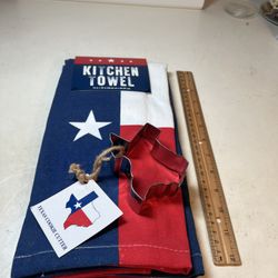 New Texas Kitchen Towel And Cookie Cutter