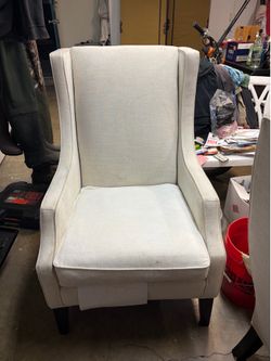 Off white wingback chairs