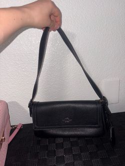 Coach Etta Black Flap Shoulder Bag