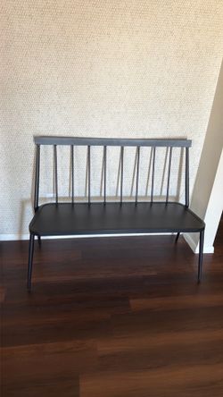 Windsor Black Metal Bench