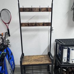 Entry Coat Hanger Shoe Rack 