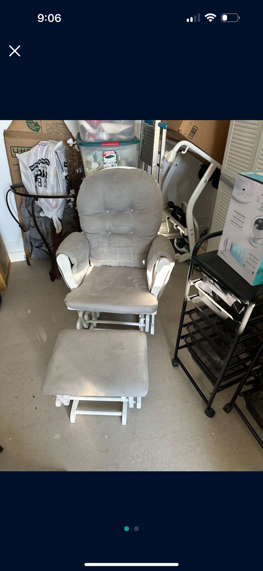 Rocker / Glider With Gliding Ottoman / Nursery Chair / Rocking Chair