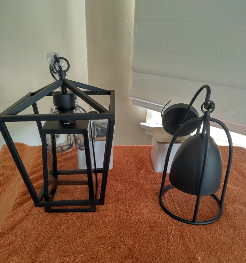 Longsure STEEL HANGING CEILING LIGHT & WALL/PORCH LIGHTS
