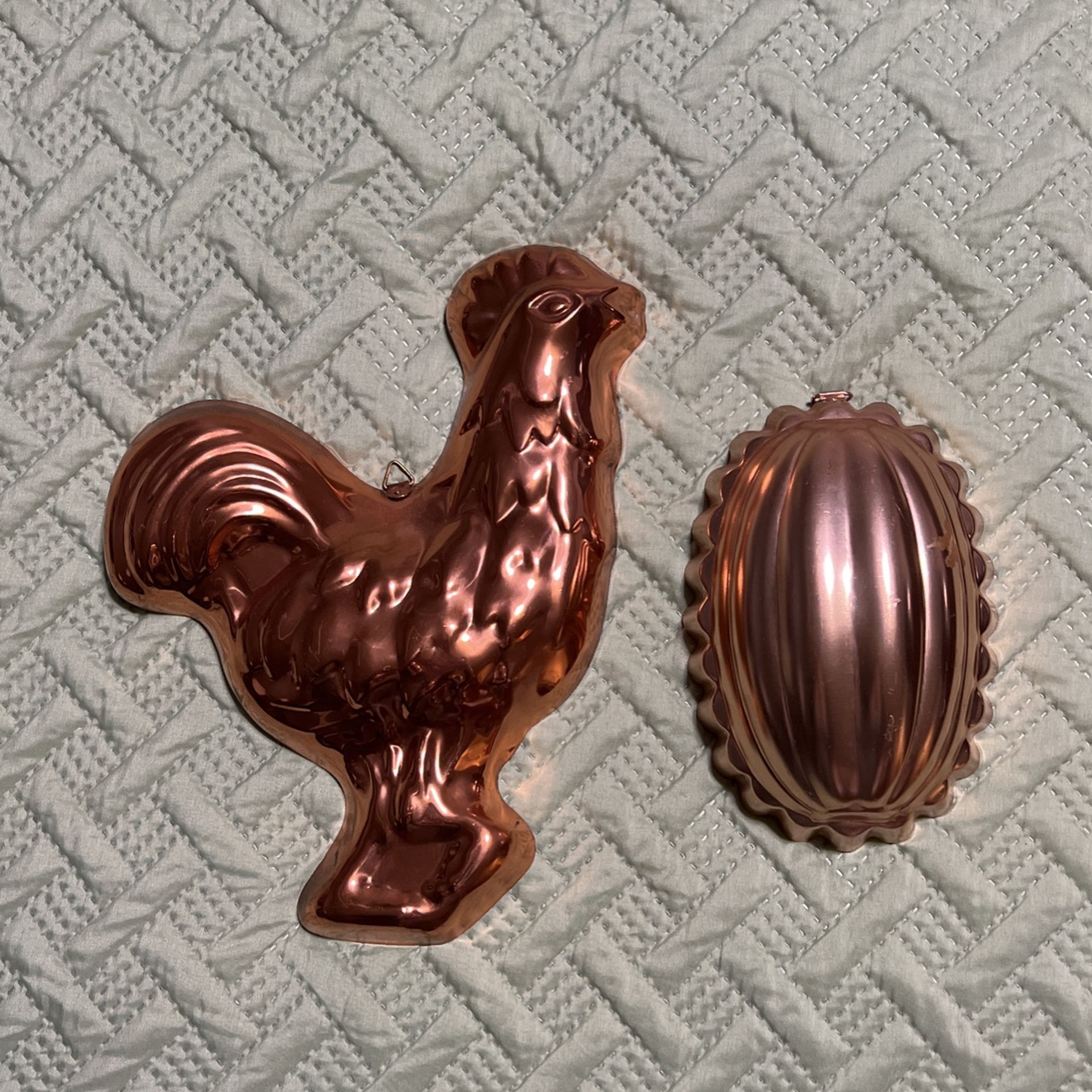 Copper Jello Molds. Sold As Set