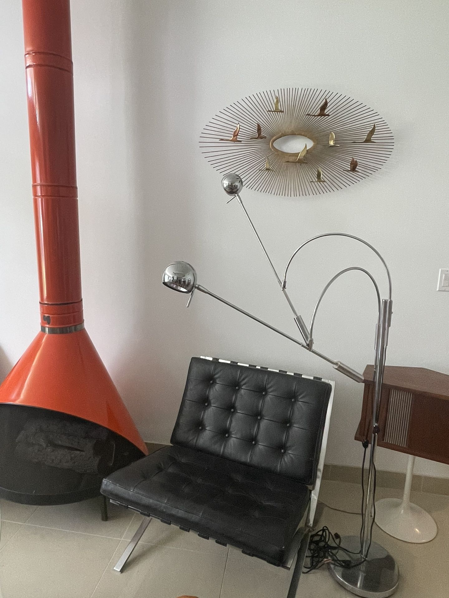 Sonneman 2 arm orbiter lamp Mid Century Modern MCM