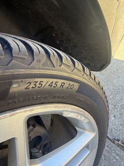Four Mounted Mercedes-Benz AMG Wheels & Tires: Michelin Cross Climate 2 Size 235 /45 R20