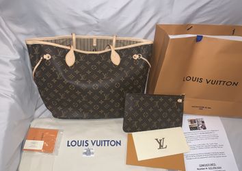 New Authentic Louis Vuitton Monogram Beige Interior Neverfull MM Handbag  for Sale in Valley Stream, NY - OfferUp