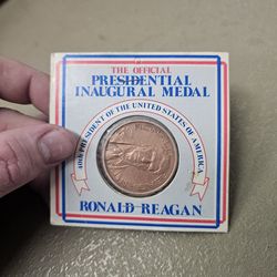 Presidential inaugural medal for Ronald Reagan