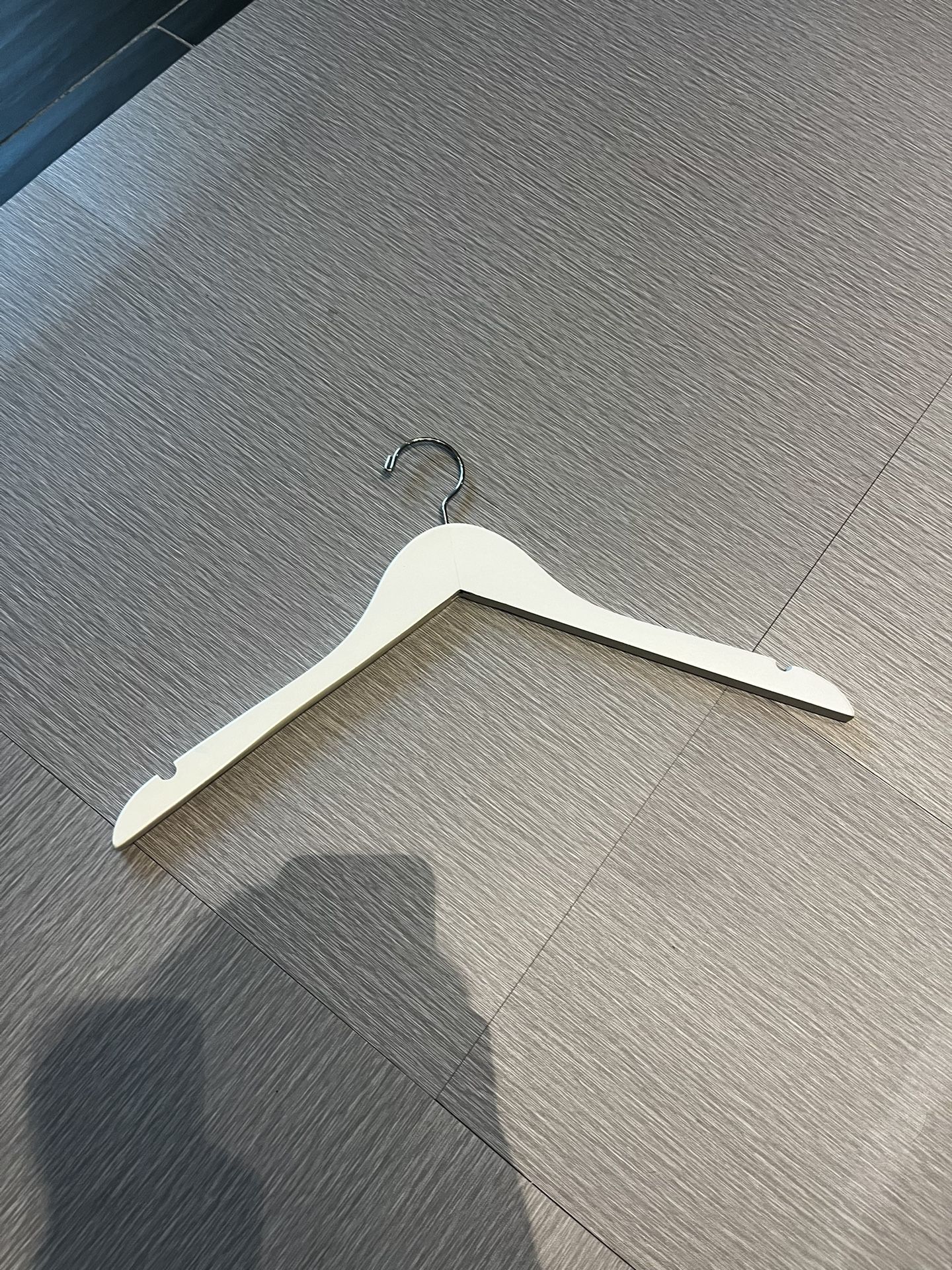 White Wooden Top Hangers Purchase Any Amount, 150 Available