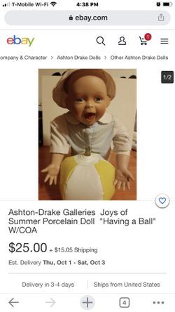 Ashton drake doll collection Having a ball Baby in the box