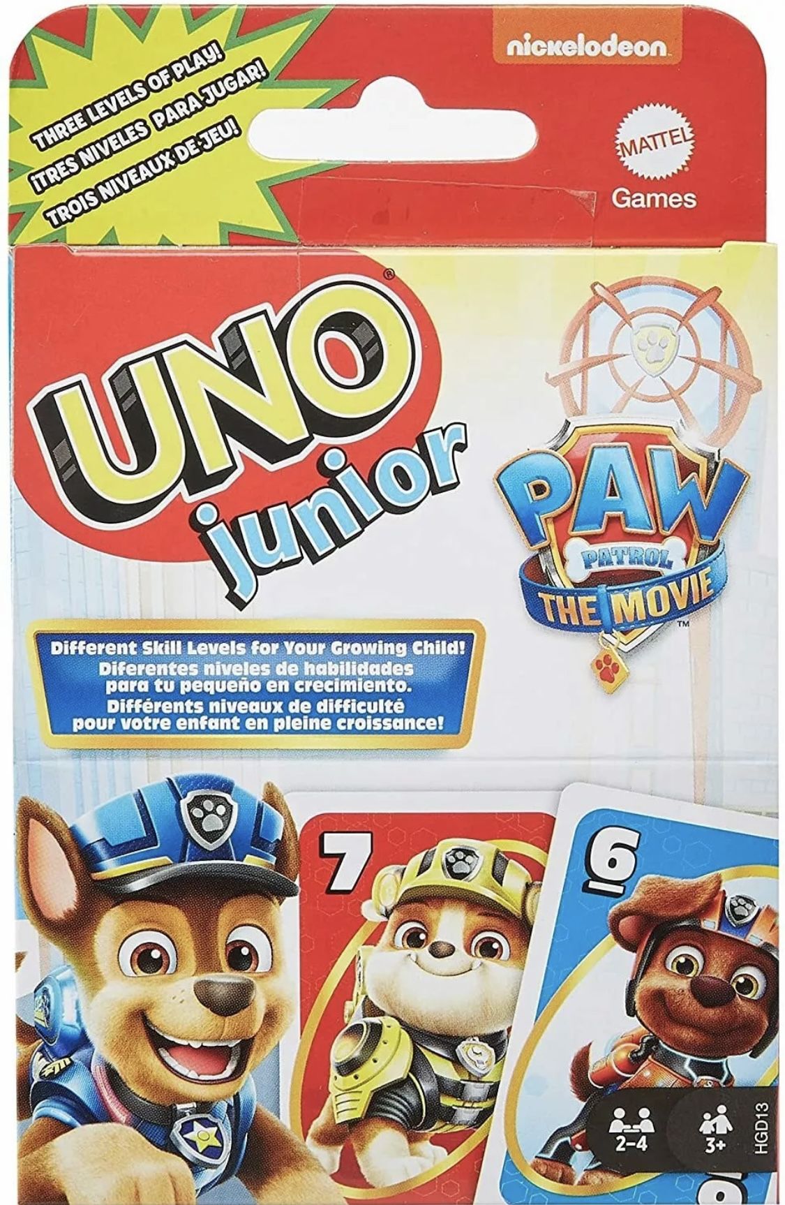 Mattel Nickelodeon Paw Patrol The Movie Uno Junior New In Hand