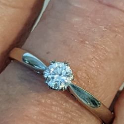 18K WHITE GOLD Diamond RING SZ  9 3/4