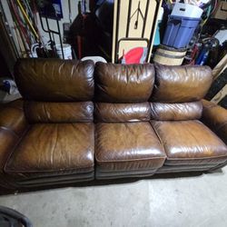 Leather 3-seater Recliner - Free Delivery 