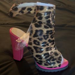 Cheetah Print Hot Pink Heel