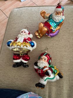 3 CHRISTOPHER RADKO CHRISTMAS ORNAMENTS