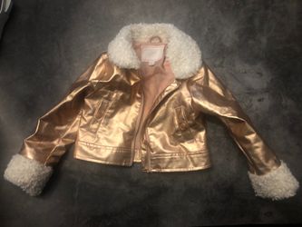 White Trimmed Gold Toddler Jacket 2T Janie & Jack